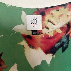 green floral tank blouse